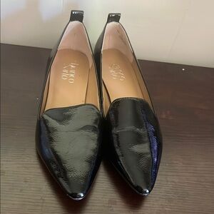 Franco Sarto Black Flats Elegant Loafers
